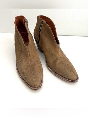 Anthropologie Veracruz Artisan Leather Western Ankle Boots Size 40